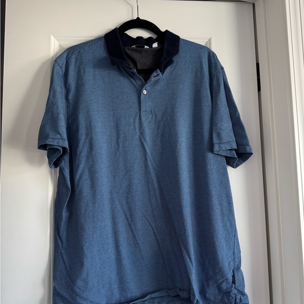 Calvin Klein Men’s Polo – XL – Blue Micro Stripe – Worn Once